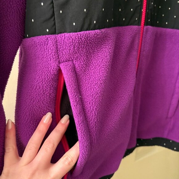 North Face Purple Fleece Zip-Up - Picture 4 of 9